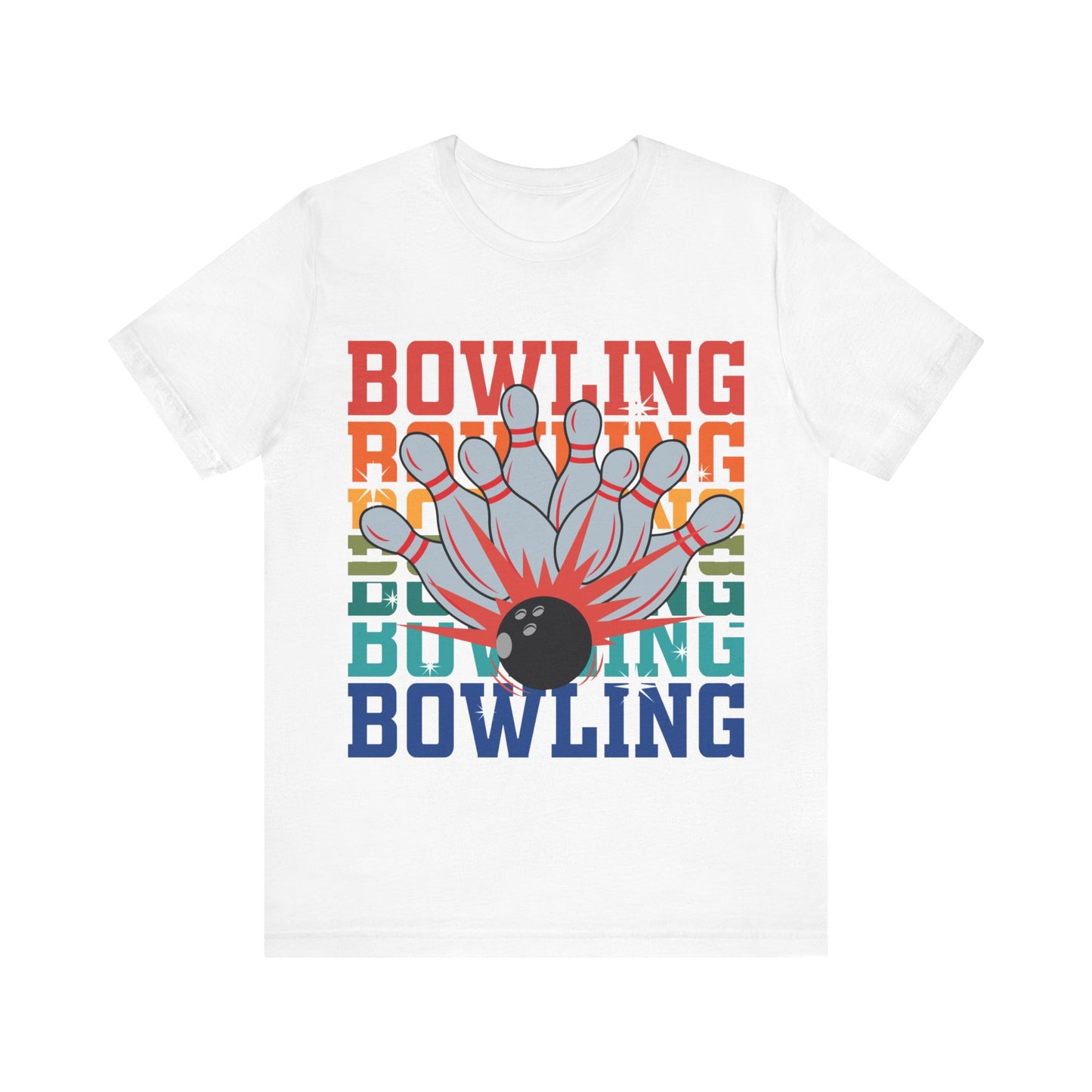 Retro Bowling T-Shirt, Sport, Array Text, Bowler T-Shirt