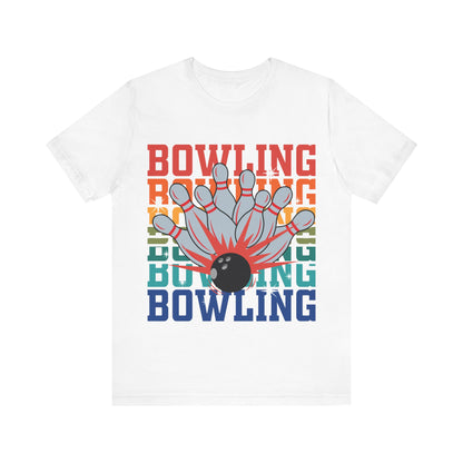 Retro Bowling T-Shirt, Sport, Array Text, Bowler T-Shirt