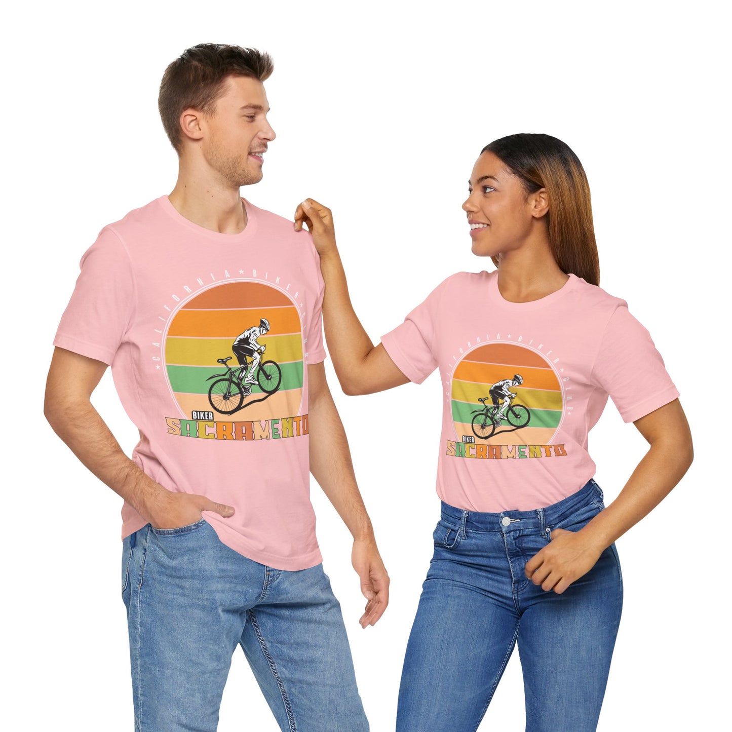 Retro Sacramento California Biker Club T-Shirt, Bicycle, California, Sacramento Biker T-Shirt