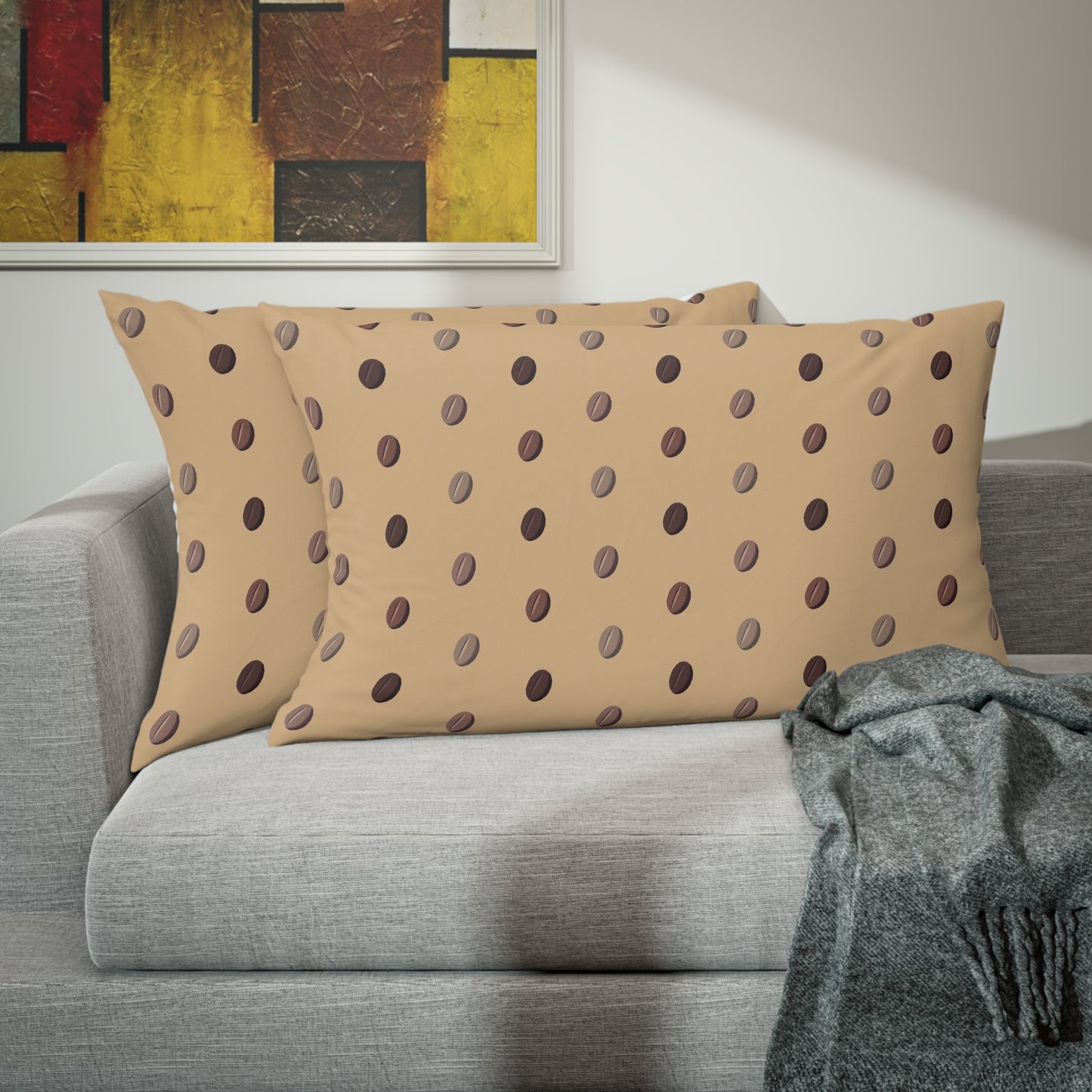 Coffee Bean Light pattern Pillow Sham