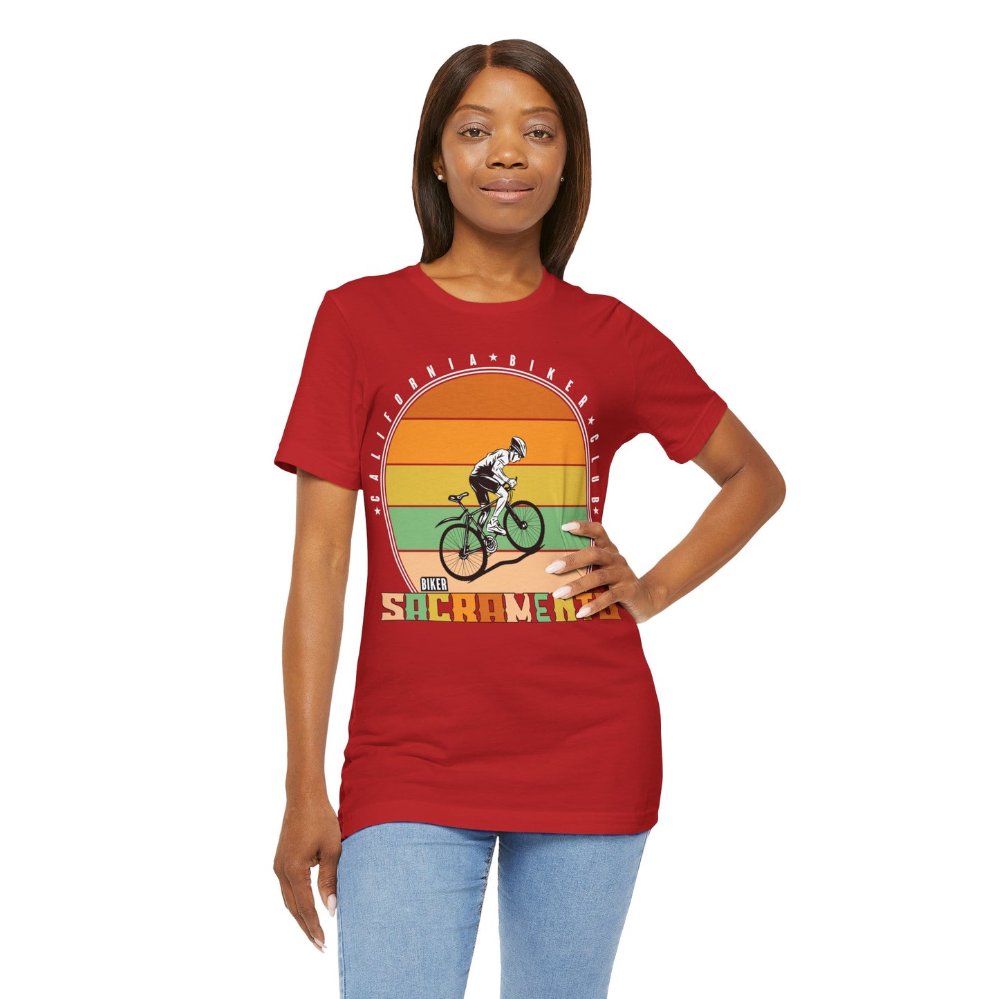 Retro Sacramento California Biker Club T-Shirt, Bicycle, California, Sacramento Biker T-Shirt