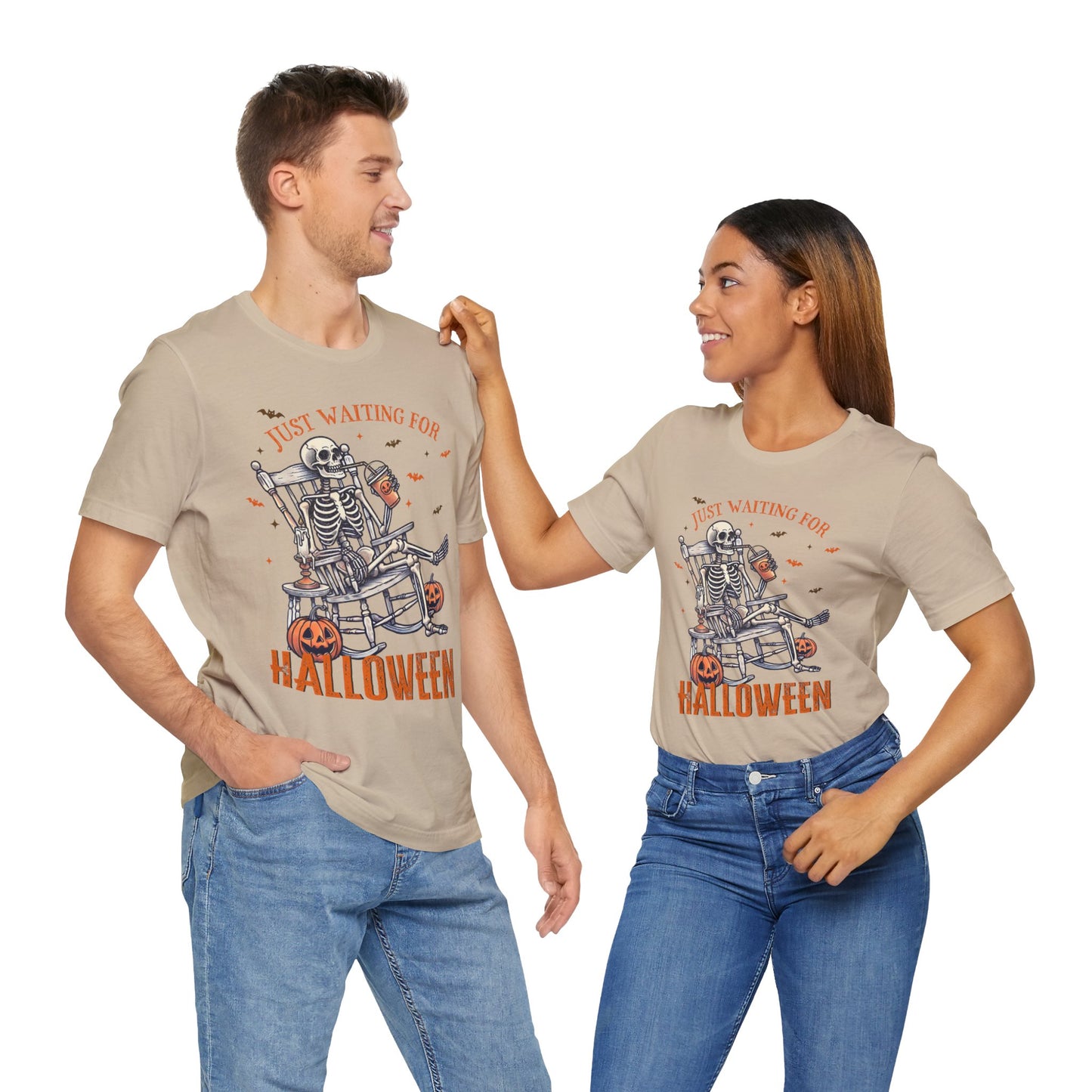 Just Waiting For Halloween T-Shirt, Halloween, Scary, Funny, Retro