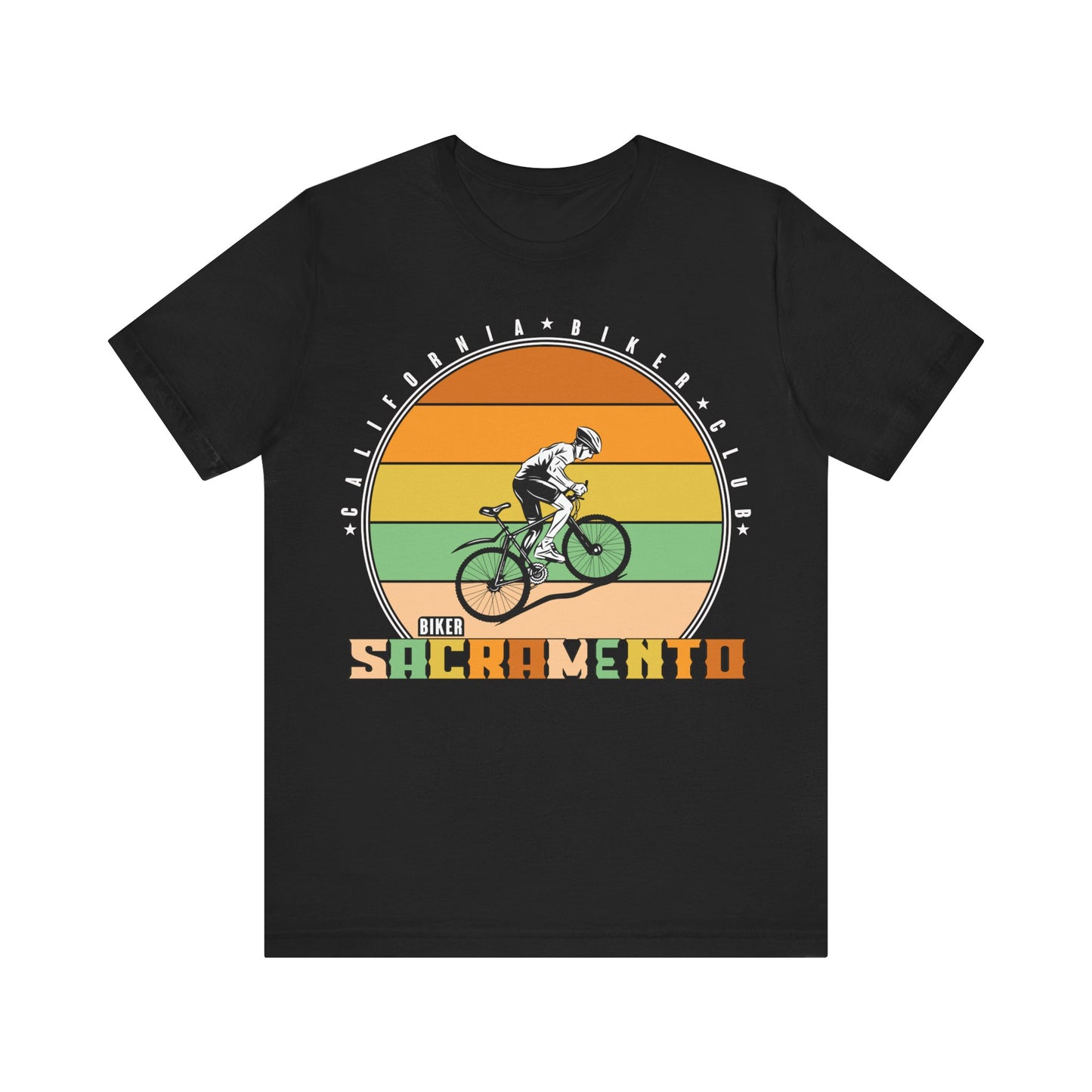 Retro Sacramento California Biker Club T-Shirt, Bicycle, California, Sacramento Biker T-Shirt