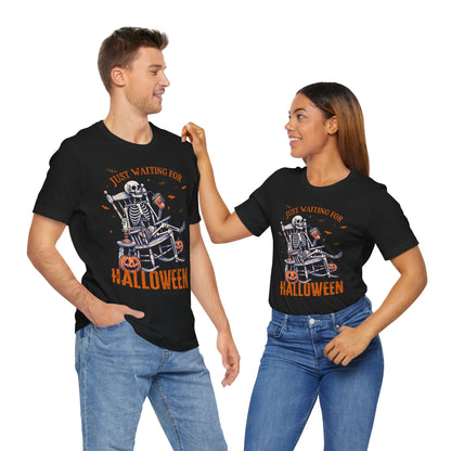 Just Waiting For Halloween T-Shirt, Halloween, Scary, Funny, Retro