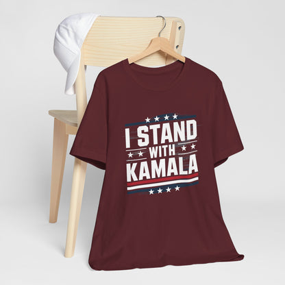 I Stand With Kamala T-Shirt, Politics, Vote, Election, Democrat