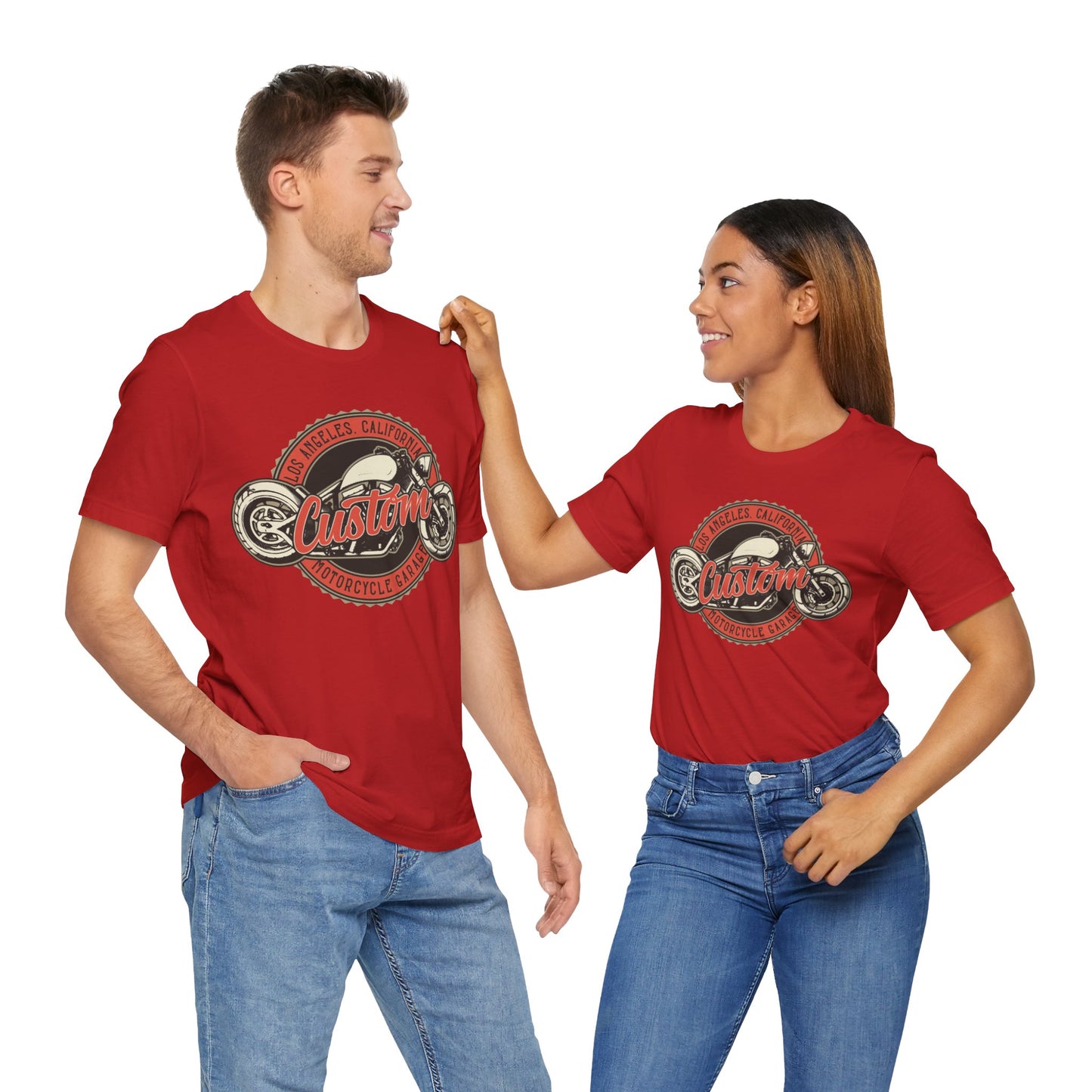 Los Angles California Custom Motorcycle T-Shirt, Los Angles, California, Custom Bikers T-Shirt