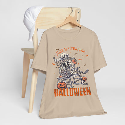 Just Waiting For Halloween T-Shirt, Halloween, Scary, Funny, Retro