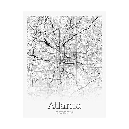 Atlanta Georgia City Map Matte Vertical Posters