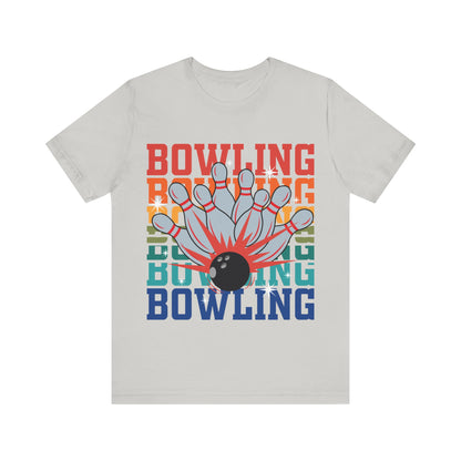 Retro Bowling T-Shirt, Sport, Array Text, Bowler T-Shirt