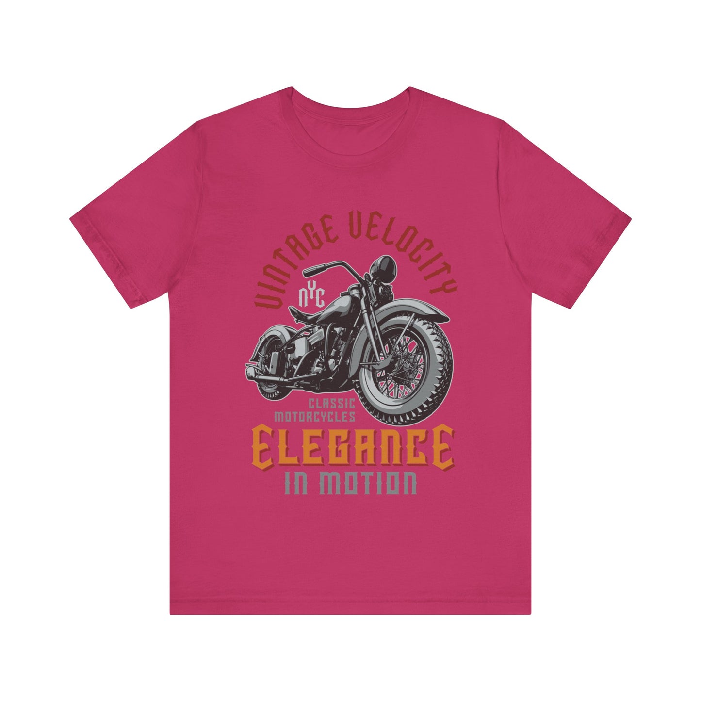 Vintage Velocity Elegance in Motion T-Shirt, Motorcycle T-Shirt, Chopper, Custom Bike T-Shirt