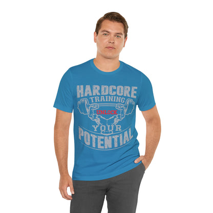 Hardcore Training Unlock Your Potential T-Shirt, Gym Workout Fitness T-Shirt