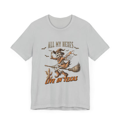 All My Hexes Live in Texas T-Shirt, Halloween, Scary, Funny, Retro