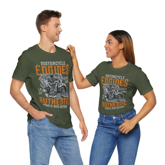 Motorcycle Engines Authentic Parts and Repair T-Shirt, Motorcycle Shop, Motorcycle Repair, Bikers T-Shirt