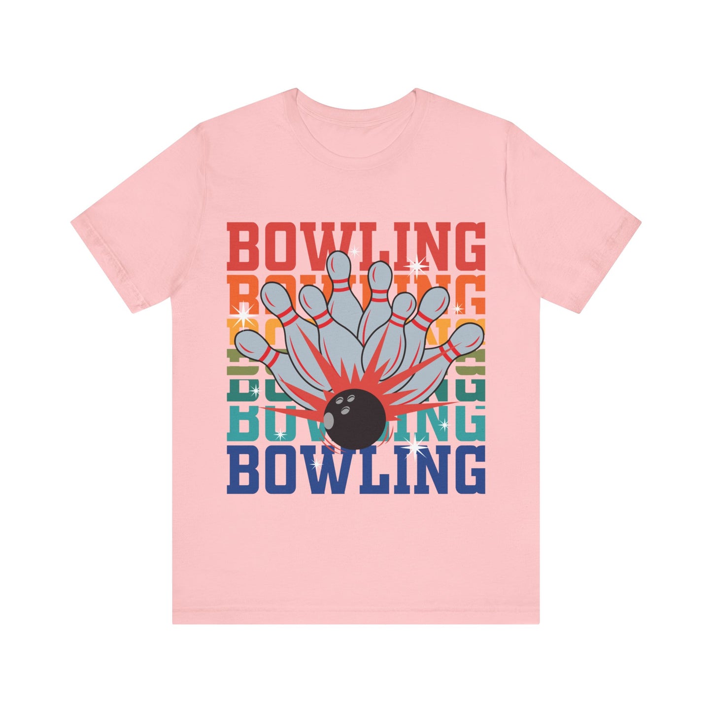 Retro Bowling T-Shirt, Sport, Array Text, Bowler T-Shirt