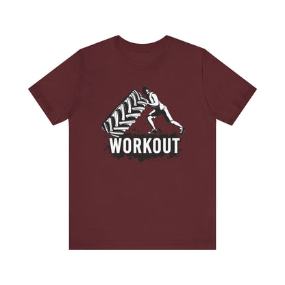 Workout Tire Turn T-Shirt, Gym, Fitness T-Shirt, II