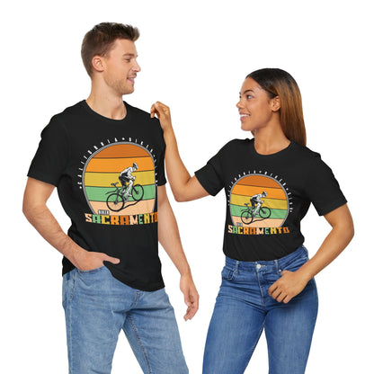 Retro Sacramento California Biker Club T-Shirt, Bicycle, California, Sacramento Biker T-Shirt