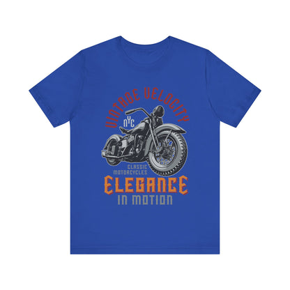 Vintage Velocity Elegance in Motion T-Shirt, Motorcycle T-Shirt, Chopper, Custom Bike T-Shirt