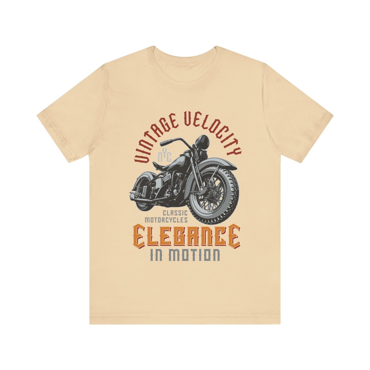 Vintage Velocity Elegance in Motion T-Shirt, Motorcycle T-Shirt, Chopper, Custom Bike T-Shirt