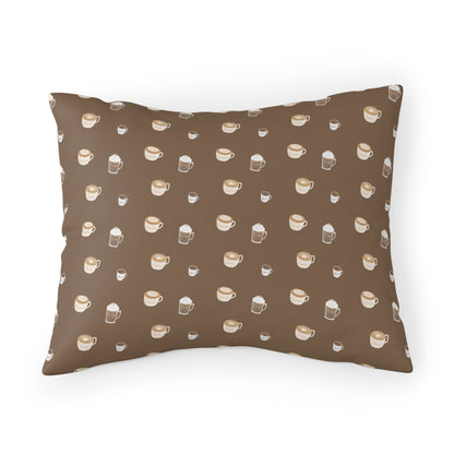 Hot and Cold Coffee Dark pattern Pillow Sham