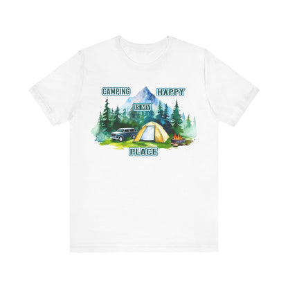 Camping Is My Happy Place T-Shirt, Camping, Outdoors, Adventure, Mountain T-Shirt