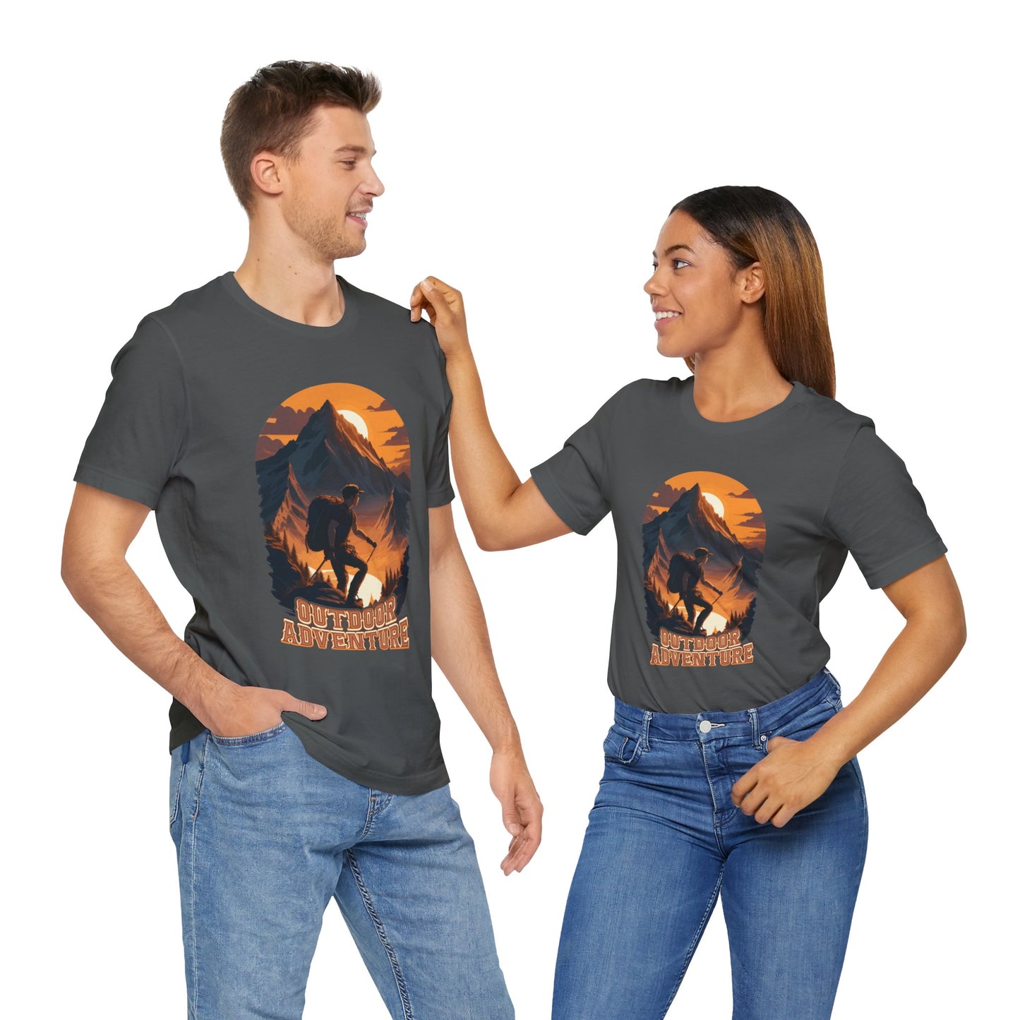 Outdoor Adventure T-Shirt, Adventure Hiking T-Shirt,  Hiking Design 01, Outdoors, Mountain Hike T-Shirt, II