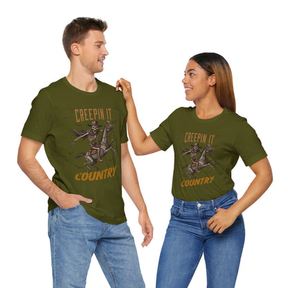 Creepin It Country T-Shirt, Halloween, Scary, Funny, Retro