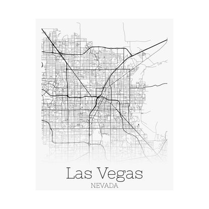 Las Vegas Nevada City Map Matte Vertical Posters