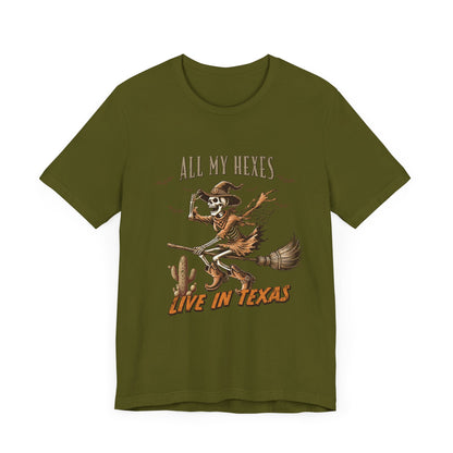 All My Hexes Live in Texas T-Shirt, Halloween, Scary, Funny, Retro