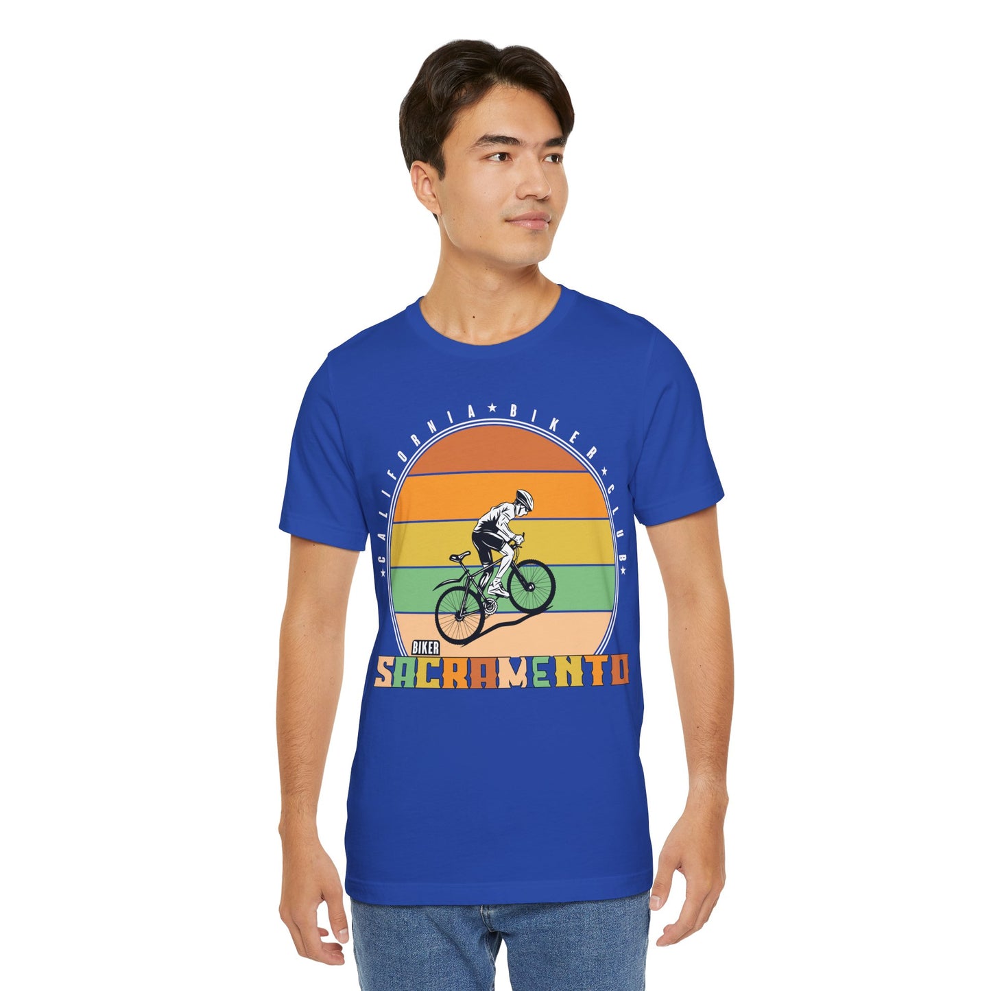 Retro Sacramento California Biker Club T-Shirt, Bicycle, California, Sacramento Biker T-Shirt