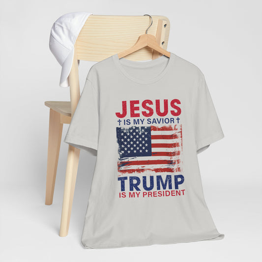 Jesus Is My Savior Trump Is My President T-Shirt, Politics, Vote, Election, Republican