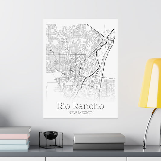 Rio Rancho New Mexico City Map Matte Vertical Posters