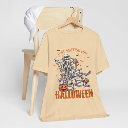 Just Waiting For Halloween T-Shirt, Halloween, Scary, Funny, Retro