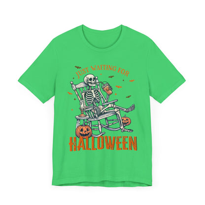 Just Waiting For Halloween T-Shirt, Halloween, Scary, Funny, Retro