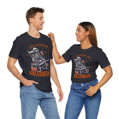 Just Waiting For Halloween T-Shirt, Halloween, Scary, Funny, Retro