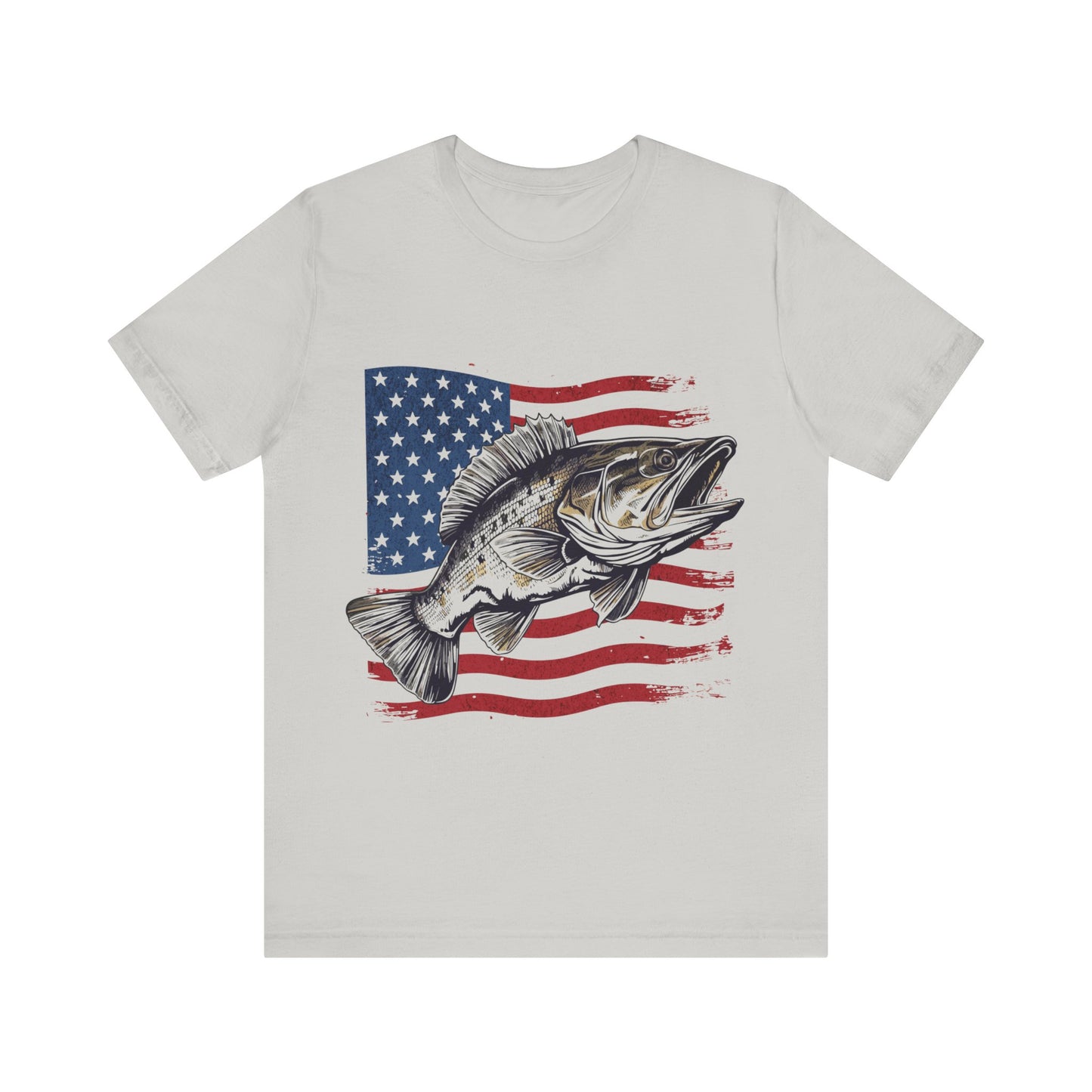 Fishing Camouflage American Flag T-Shirt, Patriotic Fishing T-Shirt