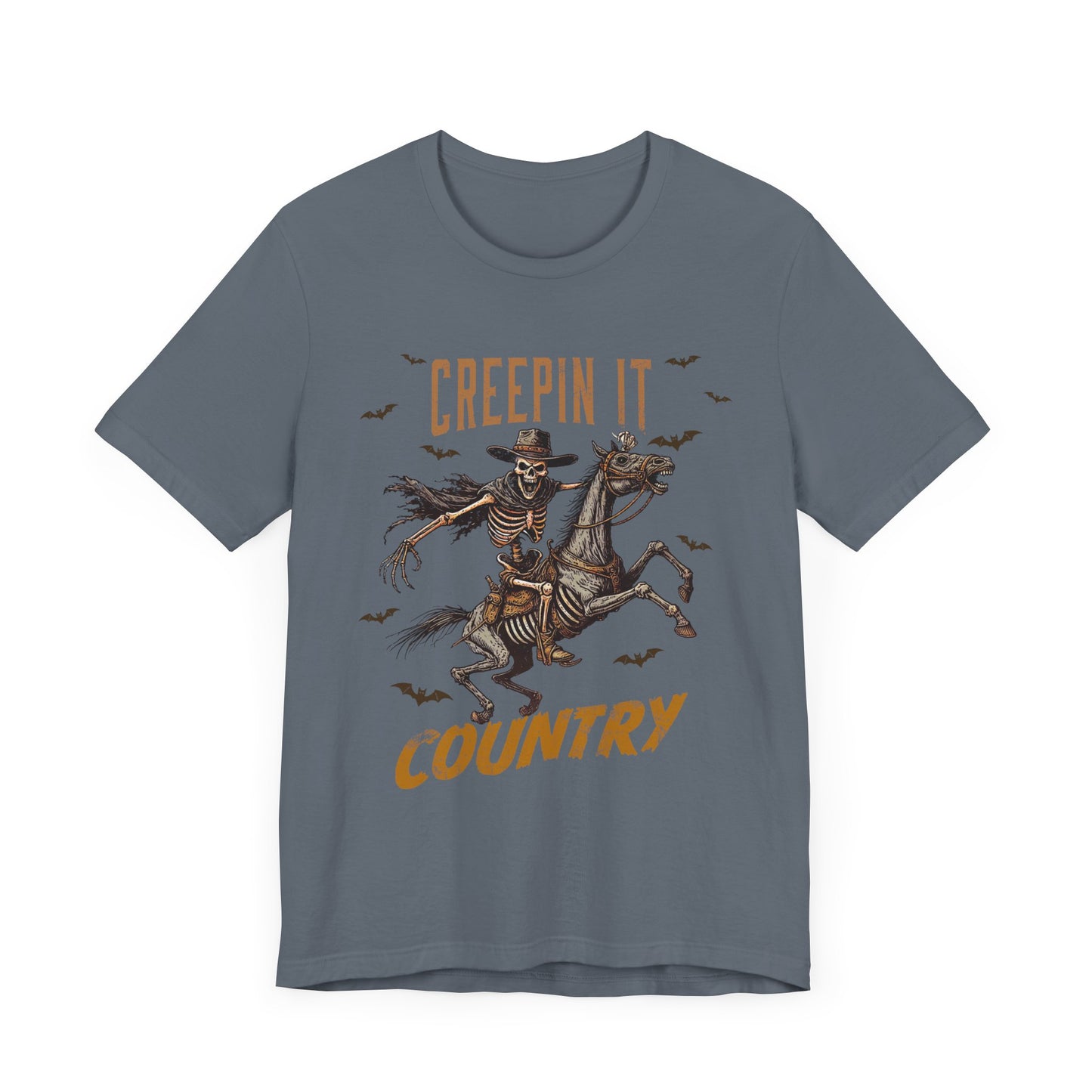 Creepin It Country T-Shirt, Halloween, Scary, Funny, Retro