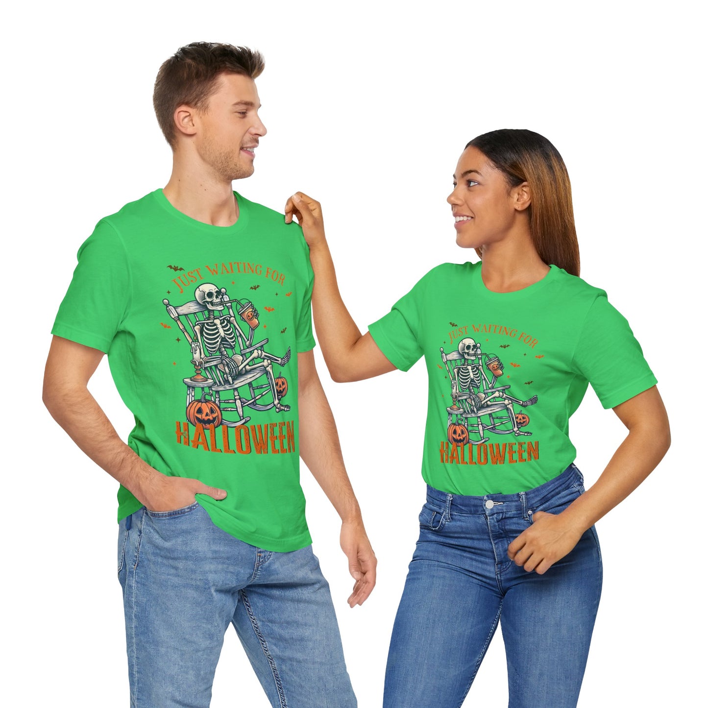 Just Waiting For Halloween T-Shirt, Halloween, Scary, Funny, Retro