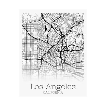 Los Angeles California City Map Matte Vertical Posters