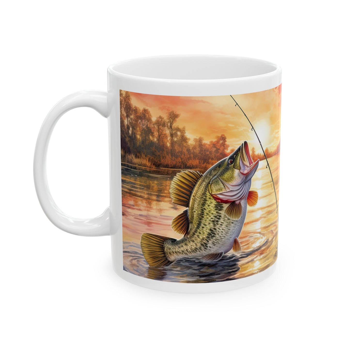 Fishing Ceramic Mug, (11oz)