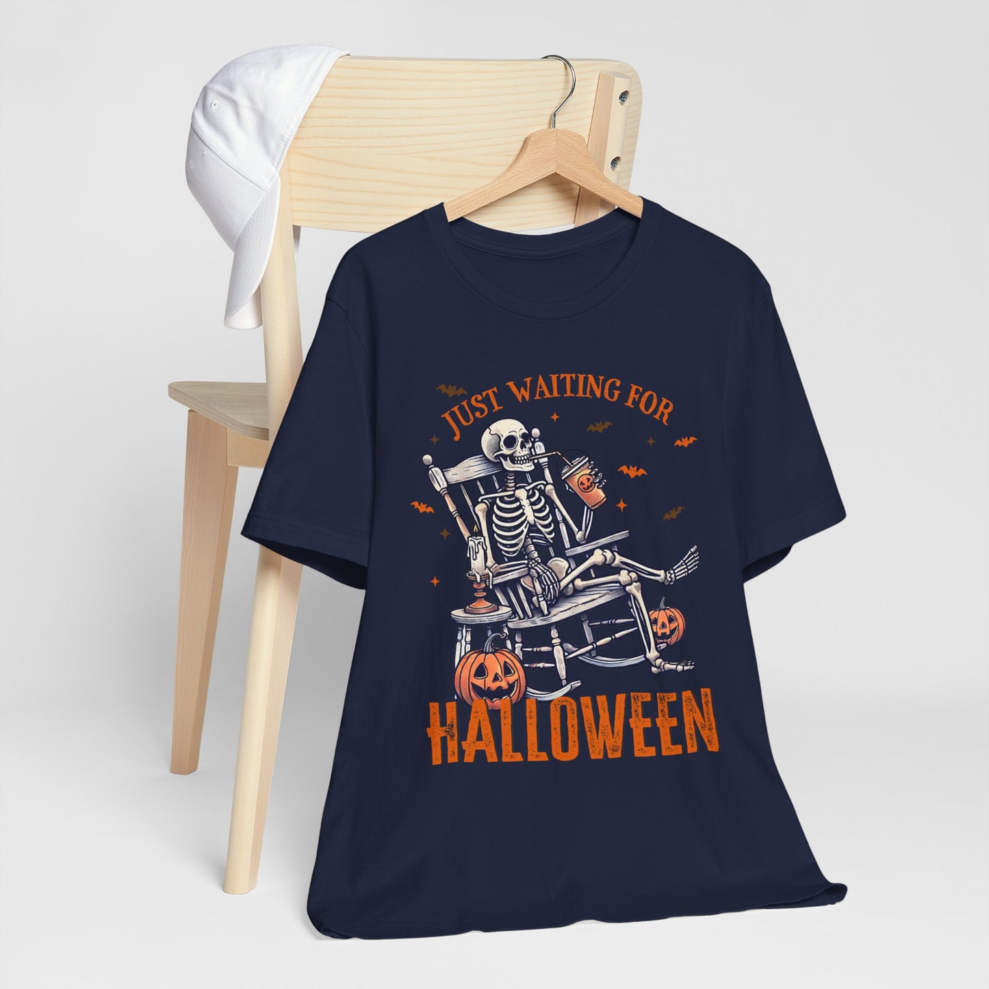 Just Waiting For Halloween T-Shirt, Halloween, Scary, Funny, Retro