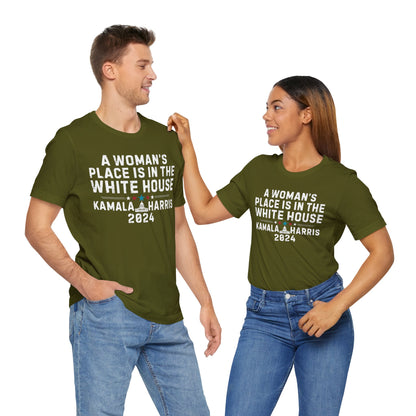 A Woman's Place Is In The White House Kamala Harris 2024 T-Shirt, Politics, Vote, Election, Democrat