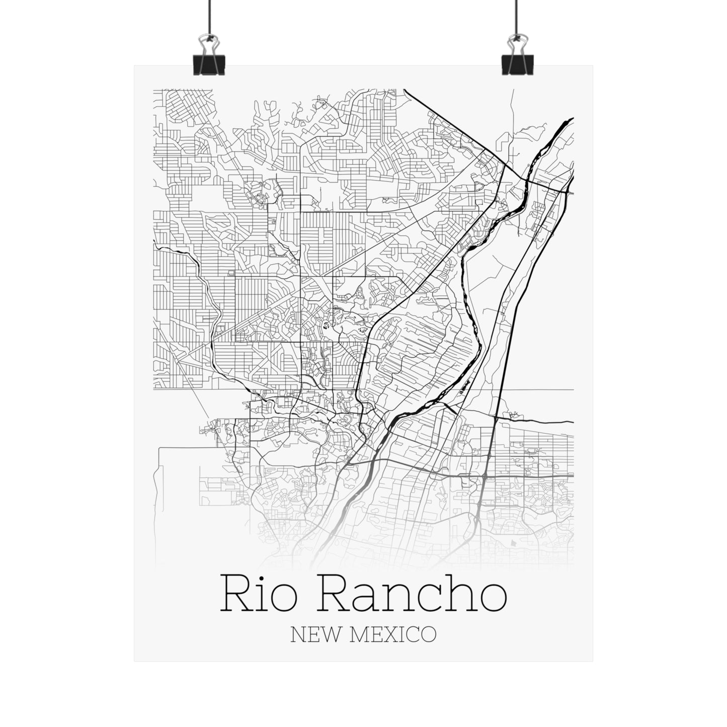 Rio Rancho New Mexico City Map Matte Vertical Posters