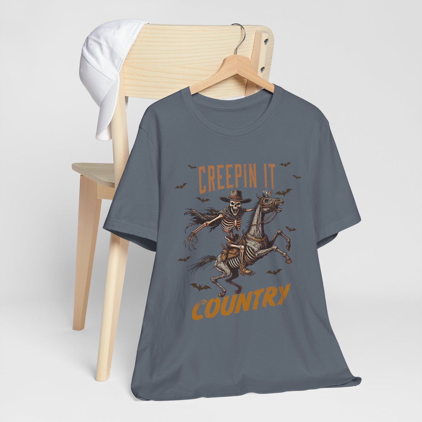 Creepin It Country T-Shirt, Halloween, Scary, Funny, Retro