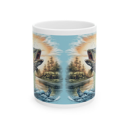 Fishing Ceramic Mug, (11oz)