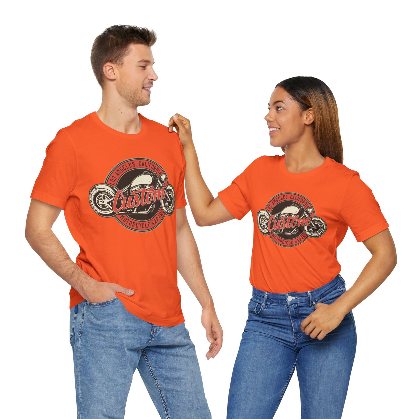 Los Angles California Custom Motorcycle T-Shirt, Los Angles, California, Custom Bikers T-Shirt