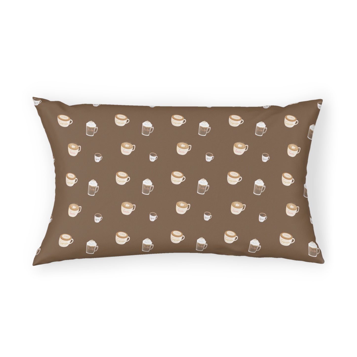 Hot and Cold Coffee Dark pattern Pillow Sham